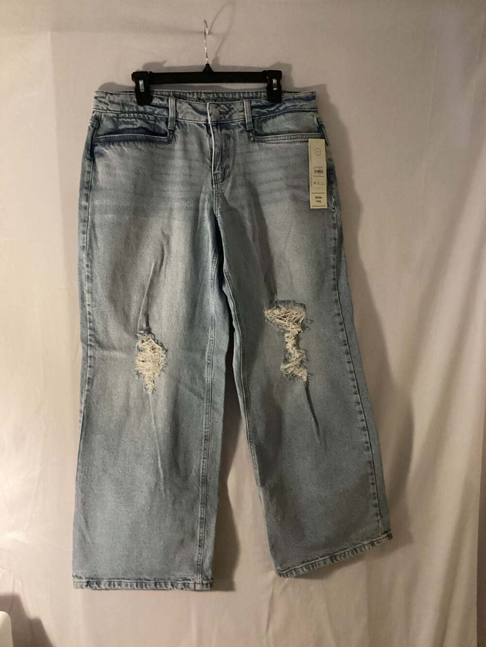 No Boundaries Destructed Wide Leg Jeans Size 10